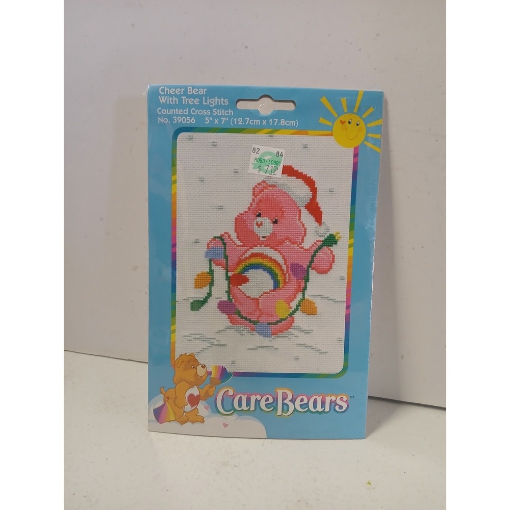 NEW Care Bears Counted Cross Stitch Cheer Bear/Christmas Lights.‎ 2004